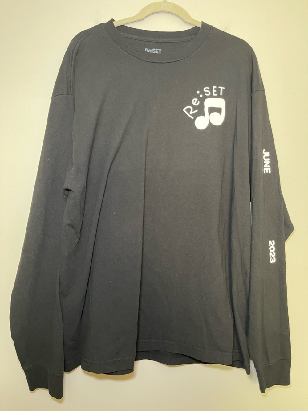 Re:SET Less Noise More Music 2023 Music Festival Long Sleeve Tee with White Logo
